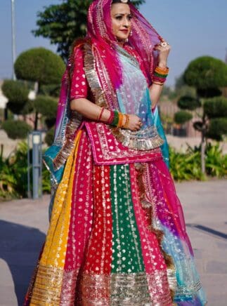 Modeling Photo Pachrangi rajputi poshak