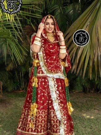 Mehroon Color Gota Patti Look Poshak