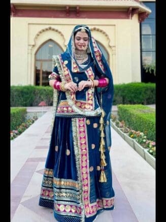 Trending Velvet Bridal Look Poshak