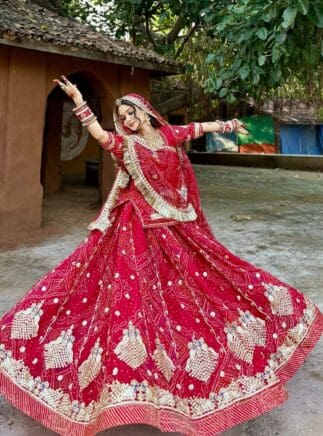 Rajputi Bandhej Bridal Look Poshak