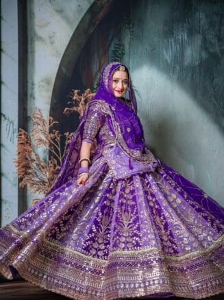 Purple Colour Rajputi Poshak