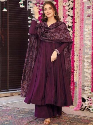 anarkali palazzo suit