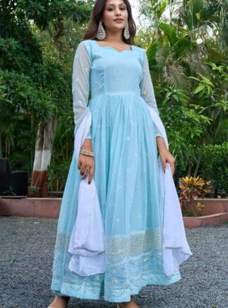 Anarkali Gown With Dupatta