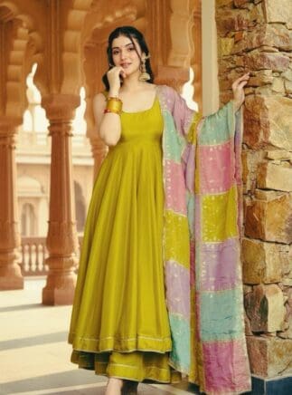 Meesho Anarkali Gown With Dupatta