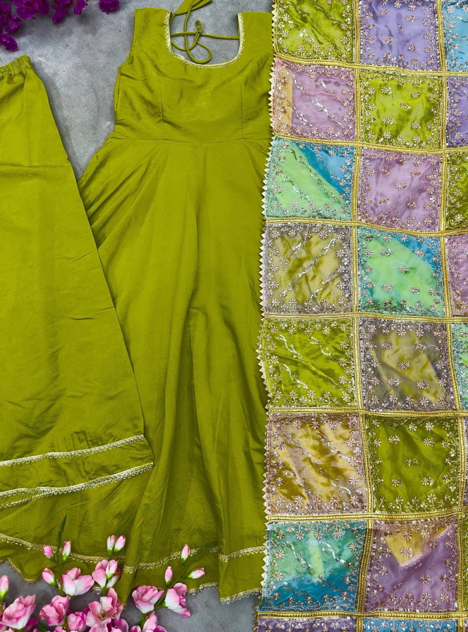 Meesho Anarkali Gown With Dupatta