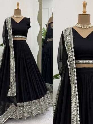 Black lehenga for girls