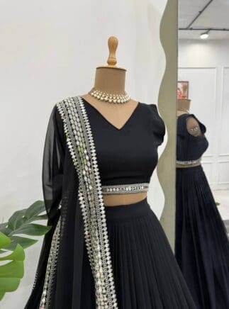 Black lehenga for girls