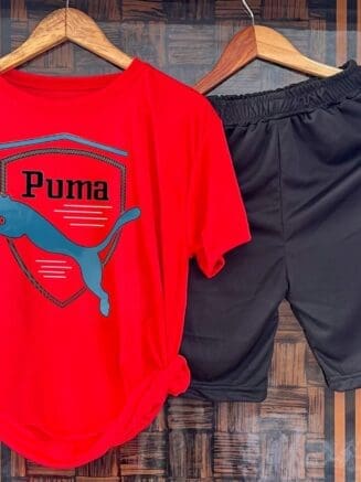 Red Black T-shirt and Shorts