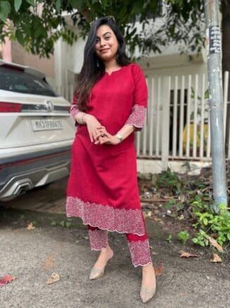 Beautiful Pink Low Price Kurta Set for Women in India