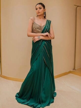 Women’s        Georgette Saree with Blouse Piece | Wedding & Festive