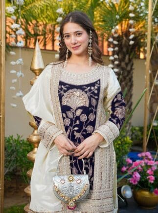 Off-White Bridal Kurta Palazzo Set RjPoshak