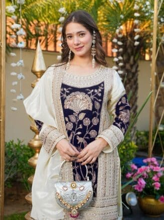 Off-White Bridal Kurta Palazzo Set RjPoshak